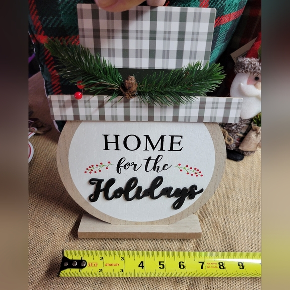 NWT lot of 3 Christmas decorations 1 large ornament 1 sign 1 tag - Picture 3 of 11